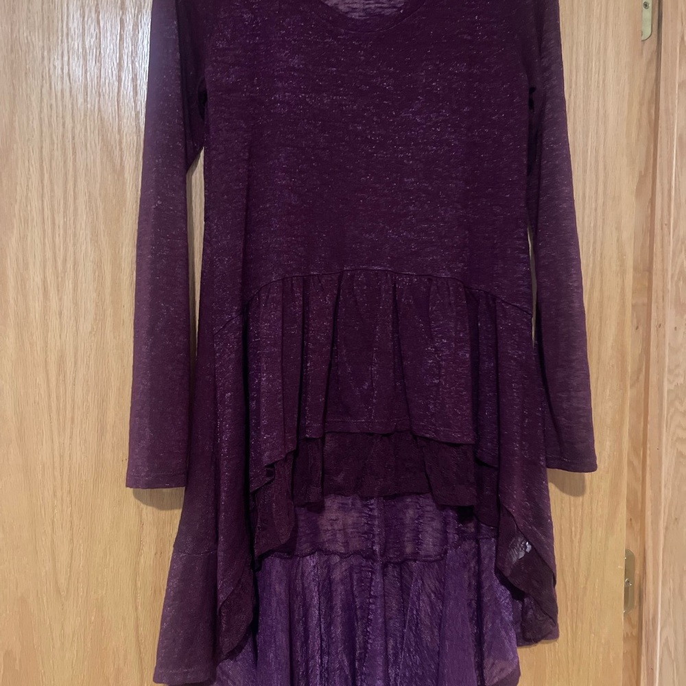 Maurices Purple Layered Tunic Top